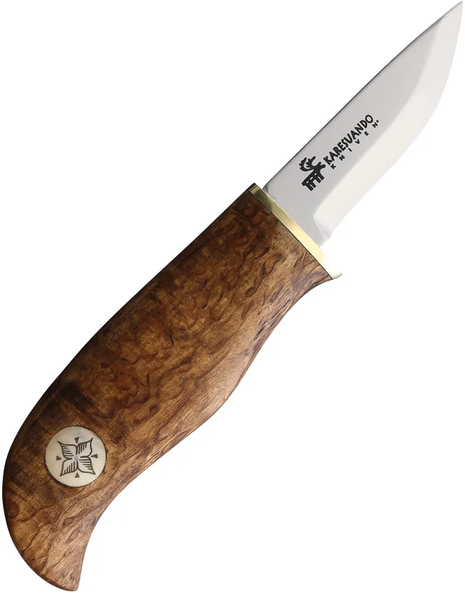 Karesuando Kniven Sami Uraka Hunter Knife Oiled Curly Birch (3" Polish)
