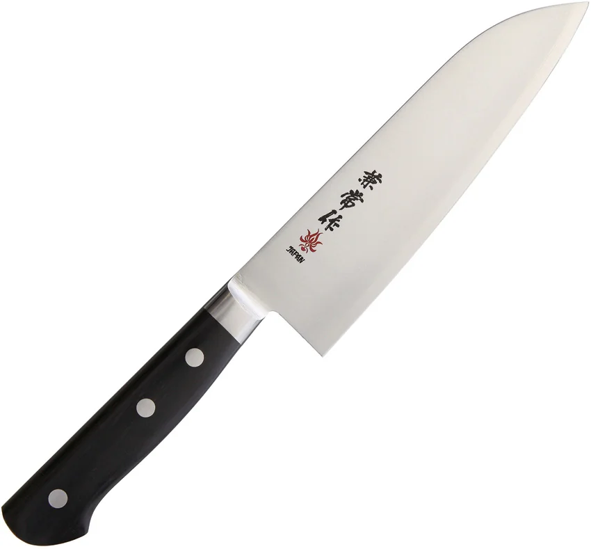 Kanetsune 6.75" Santoku Knife Black Wood KC-123