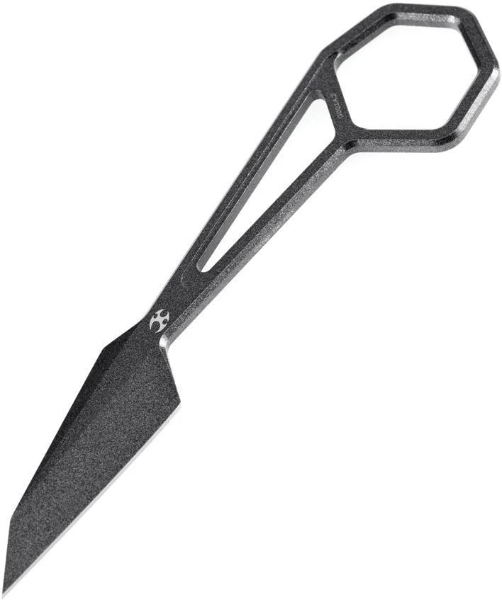 Kansept Ostap Hel HEX Fixed Blade Neck Knife (2.25" Dark Gray)