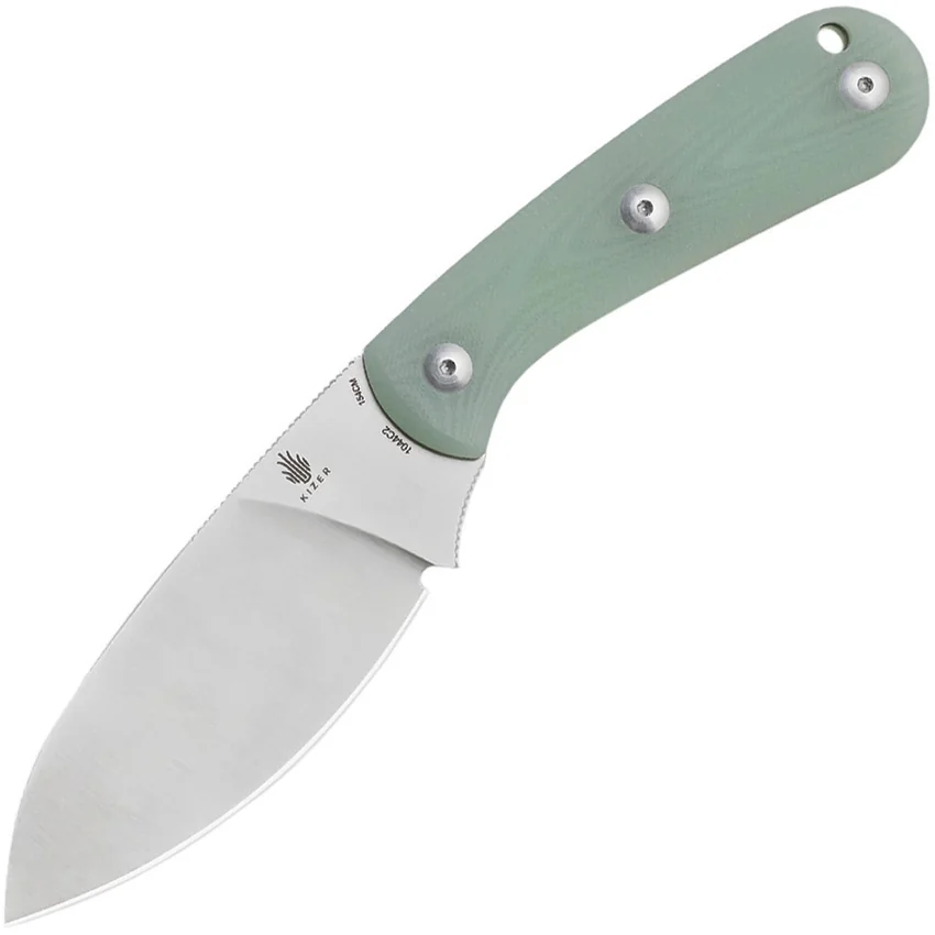 Kizer Azo Baby Fixed Blade Knife Natural G-10 (3.5" Satin) 1044C2