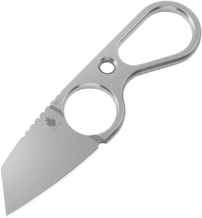 Kizer Bowtie Fixed Blade Neck Knife D2 Steel (Stonewash D2) 1061A1