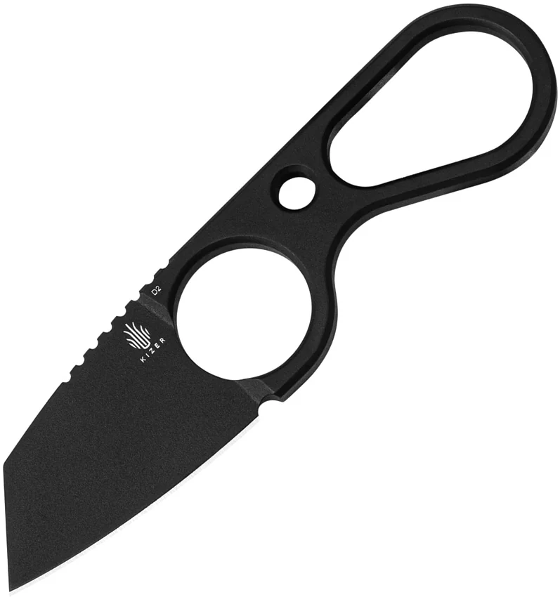 Kizer Bowtie Fixed Blade Neck Knife D2 Steel (Black D2) 1061A2