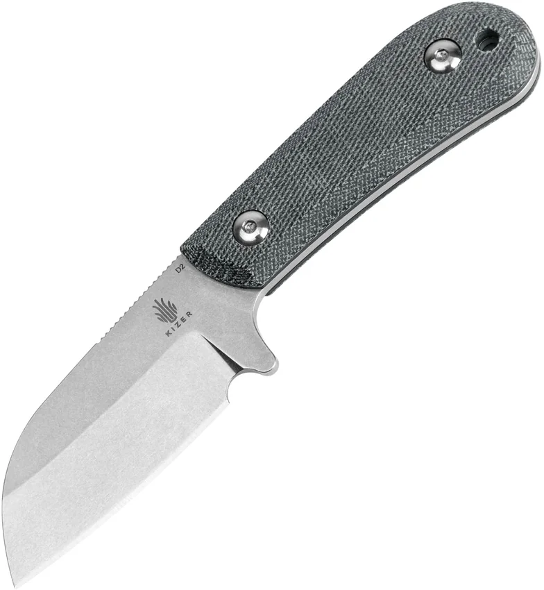 Kizer Tyler Barnes Deckhand Fixed Blade Knife Black Micarta/G-10 (2.9" SW)