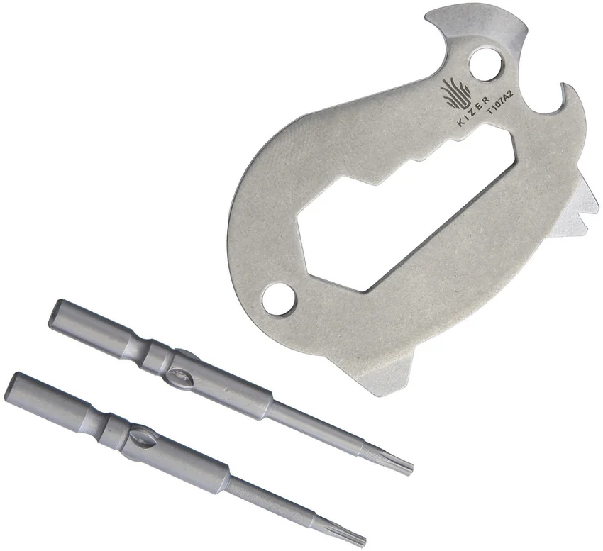 Kizer Peccary Stainless Steel Standard Pocket Tool (7-in-1) T107A2