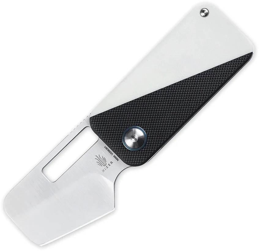 Kizer Walnut Slip Joint Knife Black/White G-10 (2" Stonewash) V2592N1