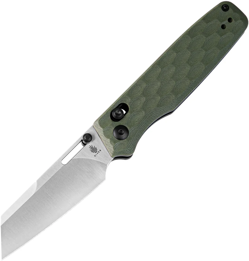 Kizer Task Clutch Lock Knife OD Green G-10 (3" Stonewash)