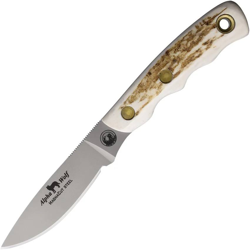 Knives Of Alaska Alpha Wolf Magnacut Stag