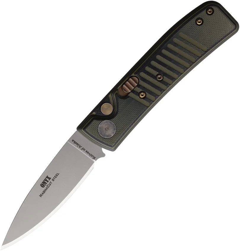 Knives Of Alaska Auto Onyx Button Lock OD G10