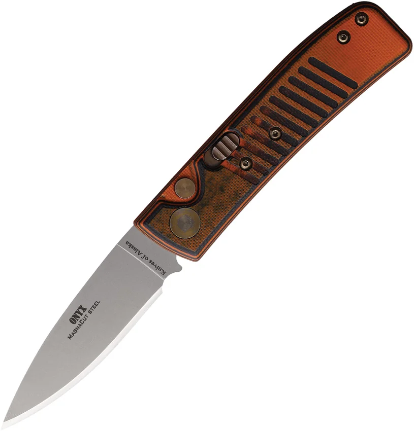 Knives Of Alaska Auto Onyx Button Lock Org G10
