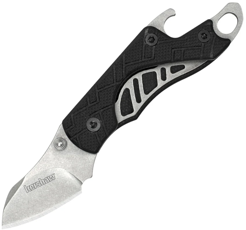 Kershaw Cinder Keychain Knife Bottle Opener (1.4" Stonewash) 1025