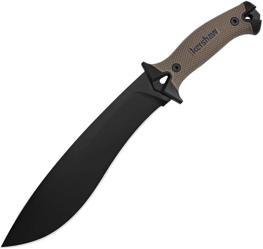 Kershaw Camp 10 Fixed Blade Knife Machete Tan (10" Black) 1077TAN