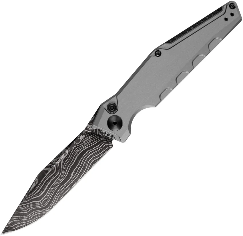 Kershaw Galyean Launch 7 Automatic Knife Gray (3.75" Damascus)