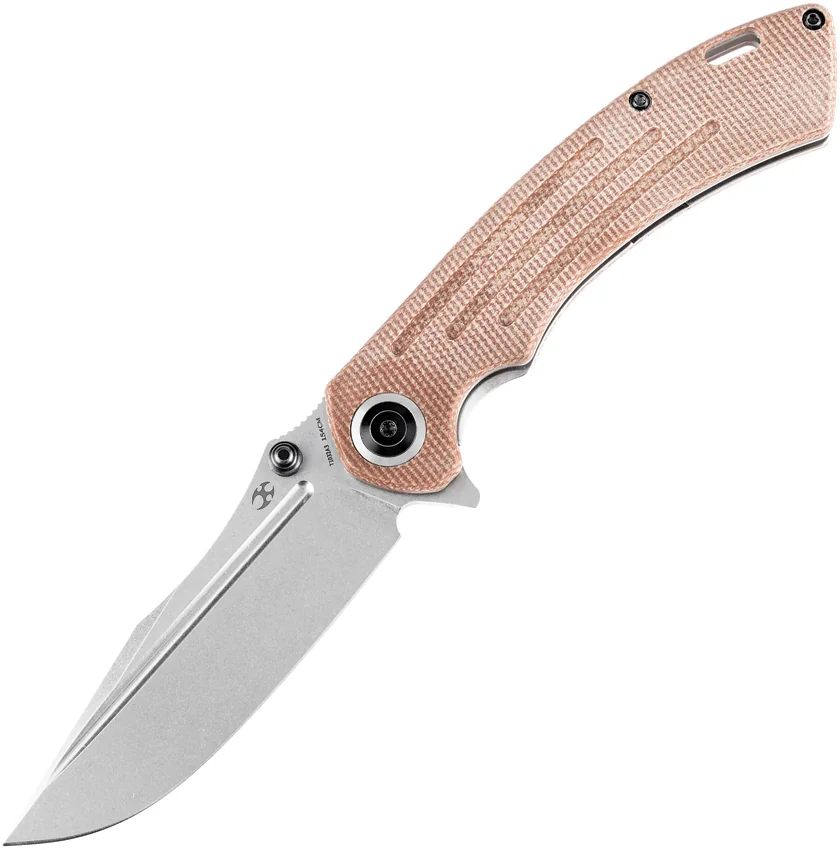 Kansept Pretatout Clip Point Liner Lock Knife Brown Micarta (3.6" SW)