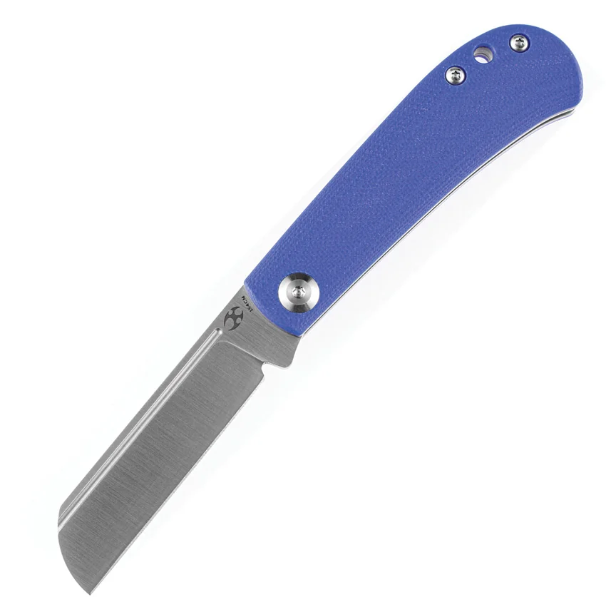 Kansept Knives Swan Bevy Slip Joint Knife Blue G-10 (2.5" Satin 154CM)