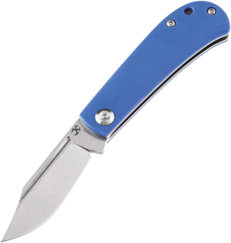 Kansept Knives Swan Bevy Slip Joint Knife Blue G-10 (2.5" Stonewash)