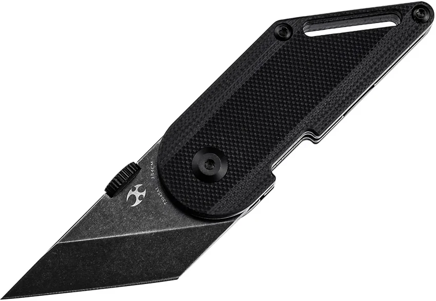 Kansept Pinkerton Dash Folding Kiridashi Knife Black G-10 (1.69" Black SW)