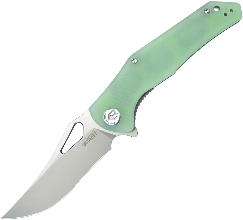 Kubey Phemius Liner Lock Knife Jade G-10 (3.7" Sandblast) KU149D
