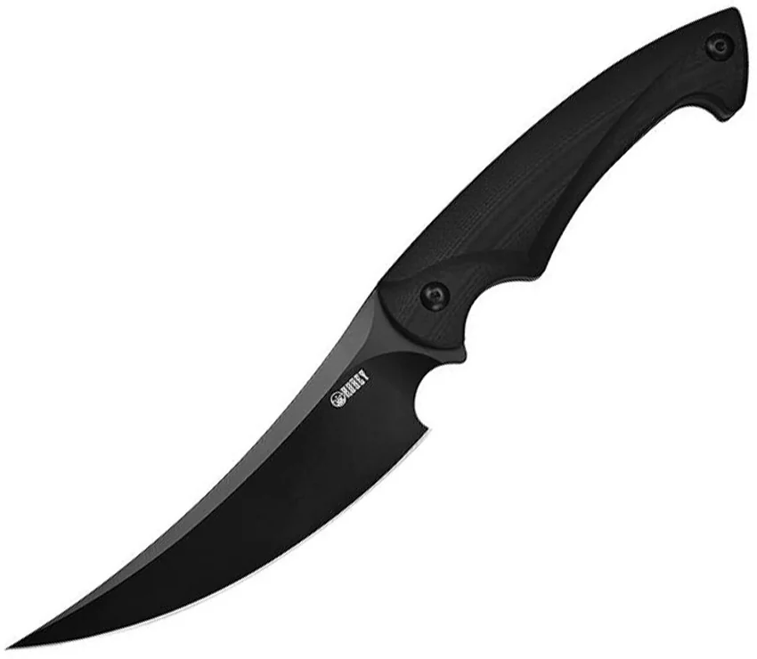 Kubey Persian Fixed Blade Knife Black G-10 (5.4" Black D2) KUB231B