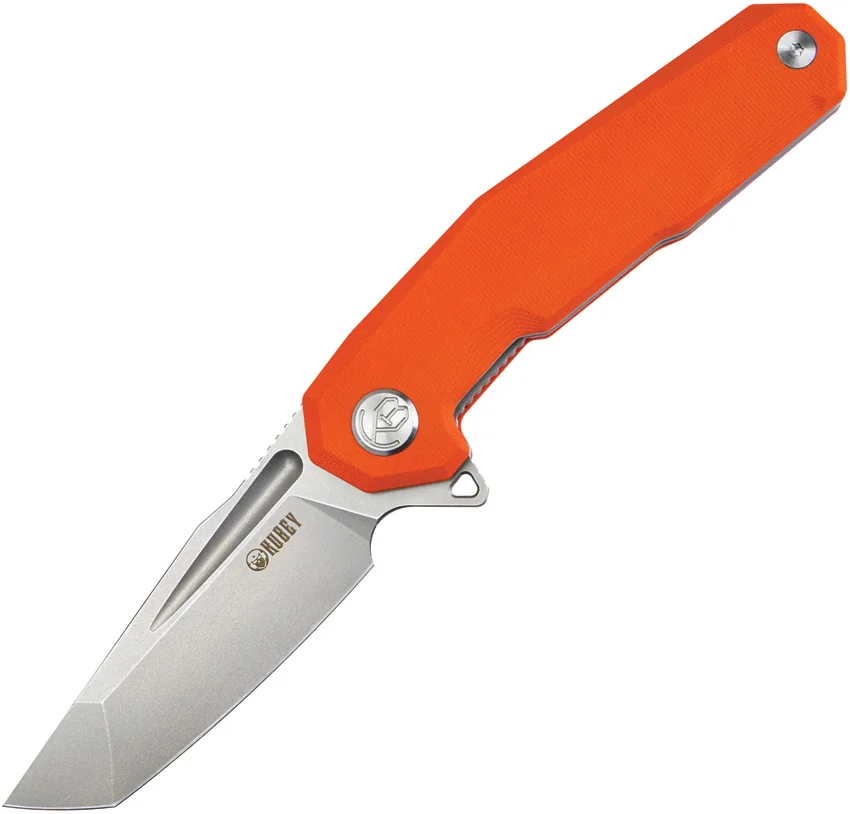 Kubey Carve Nest Liner Lock Knife Orange G-10 (3.27" Bead Blast) KB237I