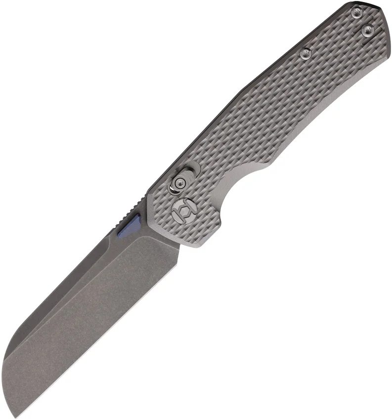 Kunwu Knives Chad XT Lock Knife Diamond Titanium (3.8" Stonewash)