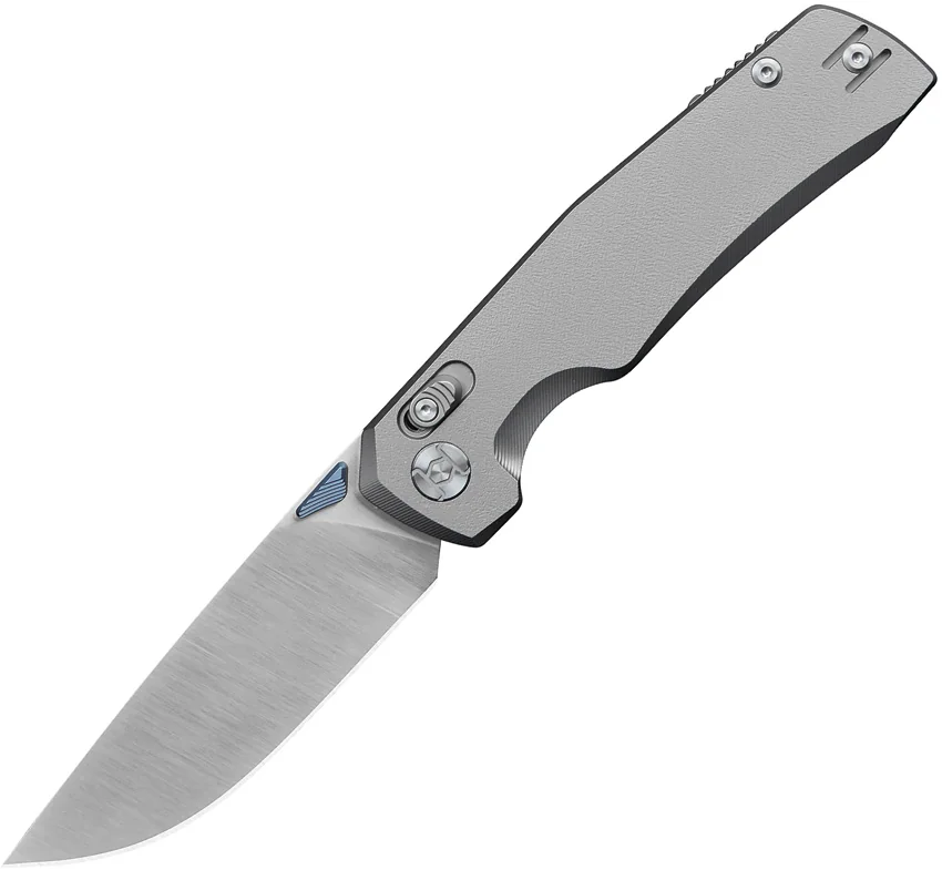 Kunwu Knives X-TAO Elmax XT Lock Knife Gray Titanium (3.5" Satin)