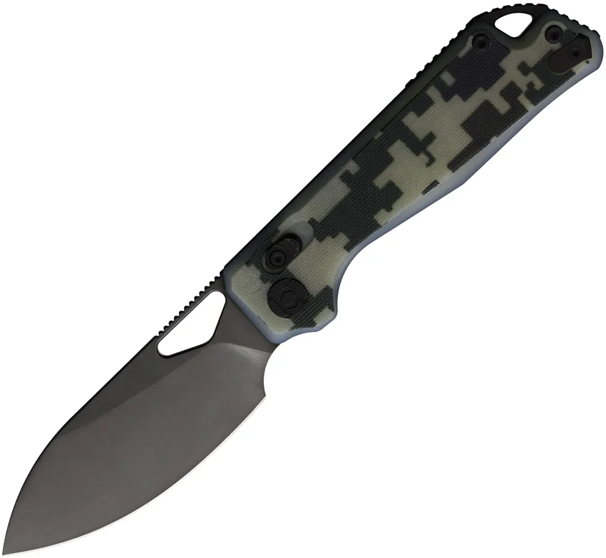 Kunwu Knives PULSAR Elmax Camo G-10 (3.3" Black )