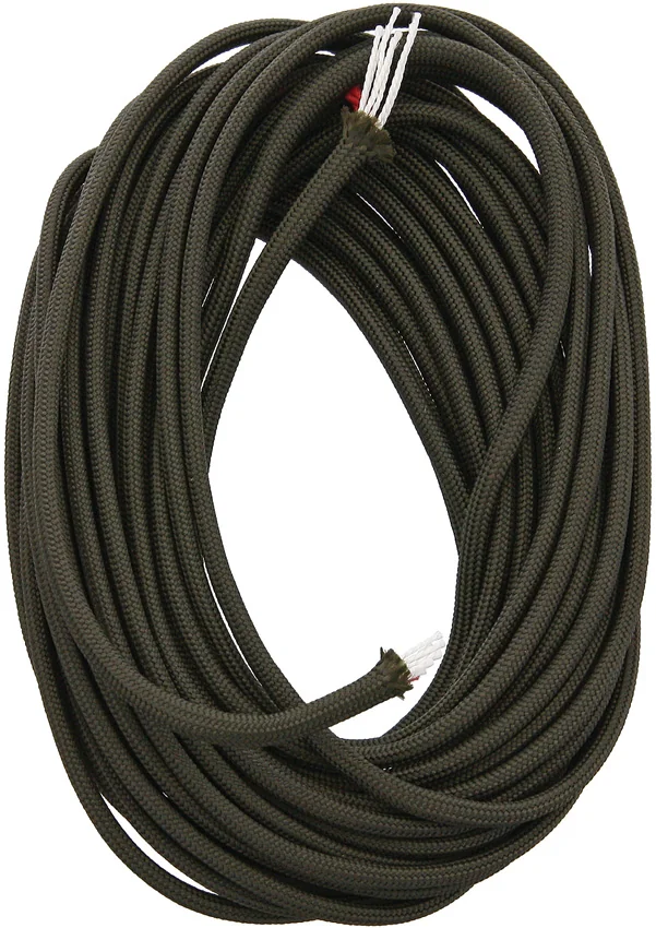 25' Olive Drab 550 FireCord Paracord Nylon Braided 7-Strand + 1 Tinder Core