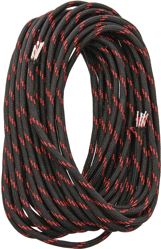 25' Thin Red Line 550 FireCord Paracord Nylon Braided 7-Strand + 1 Tinder Core