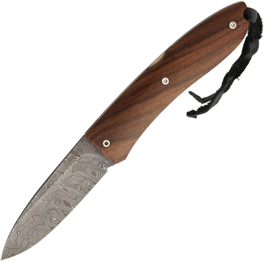 LionSTEEL Knives Opera Damascus Santos Wood