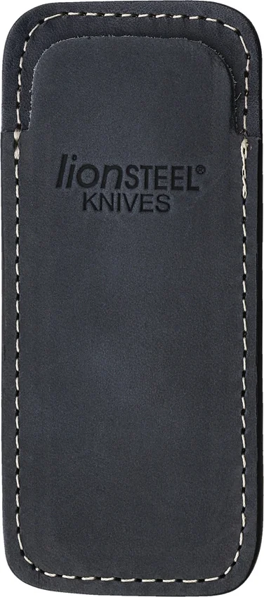 LionSTEEL Knives Vertical Leather Sheath Blue