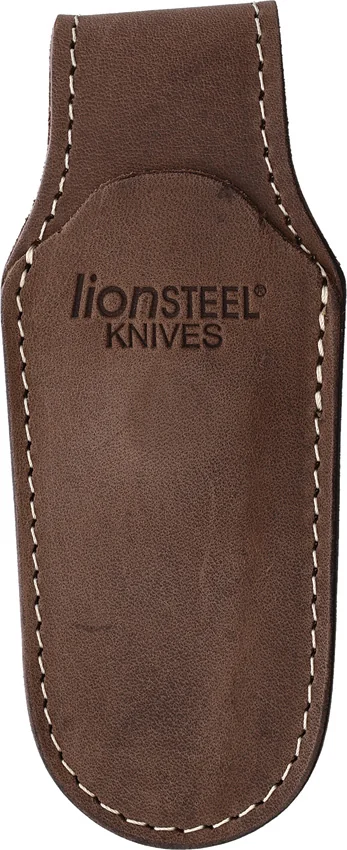 LionSTEEL Knives Vertical Leather Sheath Brown