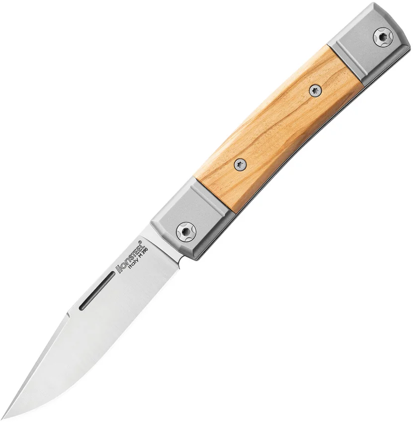 LionSteel BestMan Traditional Slip Joint Knife Olive Wood (2.88" Satin)