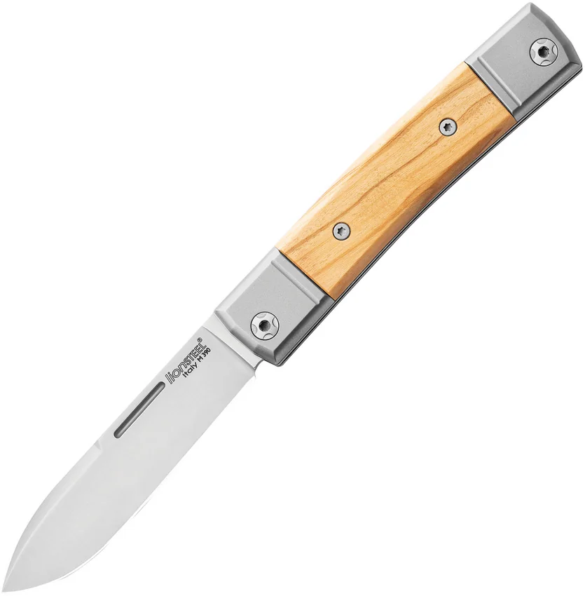 LionSteel BestMan 2 Drop Point Traditional Slip Joint Knife Olive Wood