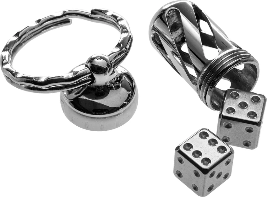 LionSteel Acorn Dice Keychain (Steel) DDOT