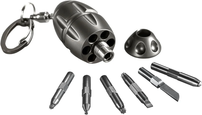 Lionsteel Eggie Driver Tool Keychain - Titanium EG-GY