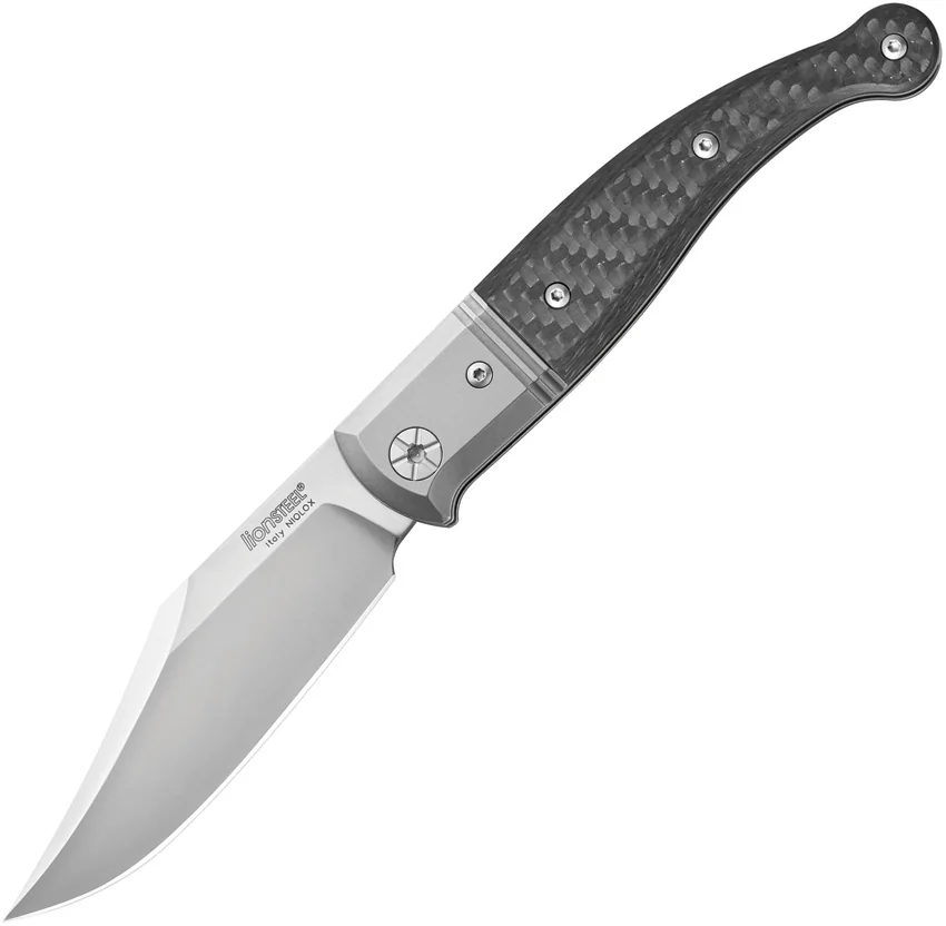 LionSteel Gitano Traditional Slip Joint Knife Carbon Fiber/Ti (3.25" Satin)