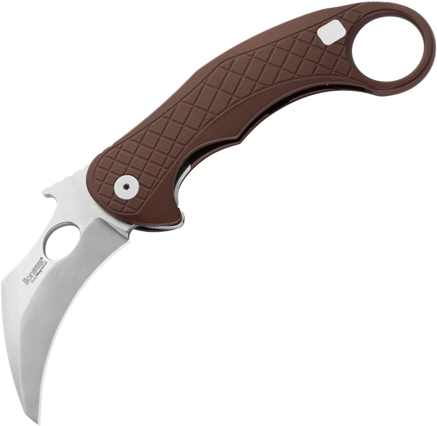 LionSteel Emerson L.E.One Karambit Folding Knife Brown Al (3.25" SW MagnaCut)