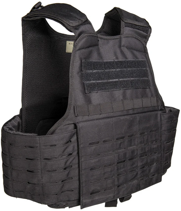 Mil-Tec Black Plate Carrier Vest