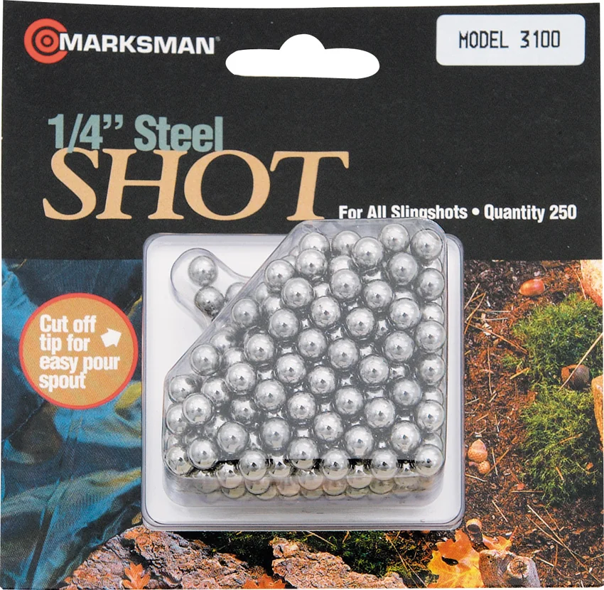 Marksman 1/4" Hunting Shot Ball Bearings Solid Steel (250 Qty) 3100