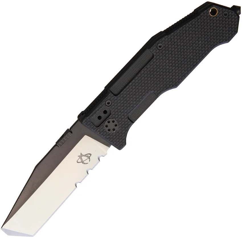Mantis Folding Pry Knife Folder (3.25" Black Serr) MT-7.2AS