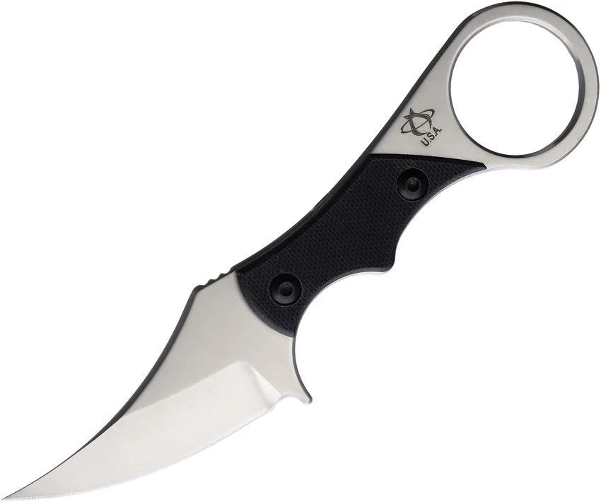 Mantis Sabot I Fixed Blade Karambit Knife Black G-10 (2.7" Satin)
