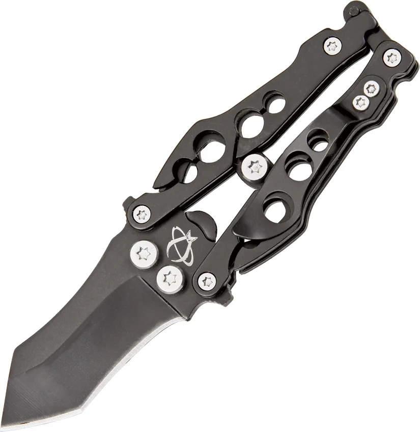 Mantis Bottleneck Tanto Butterfly-Style Knife (1.99" Black) BK-2B