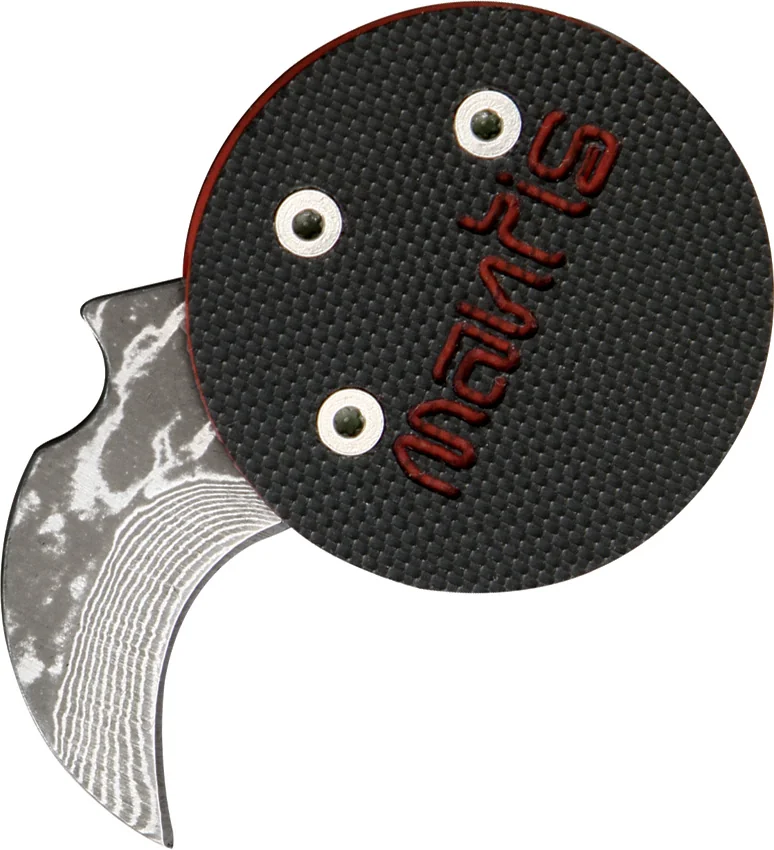 Mantis Demon Edition Civilianaire Black Coin Knife (0.75" Damascus) MCK-1