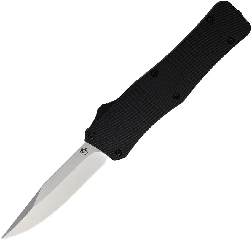 Mantis Auto OTF Knife Drop Point Black Aluminum (3.2" Satin)