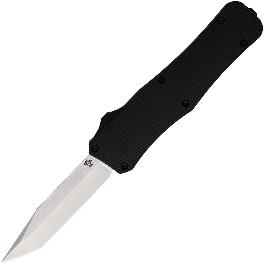 Mantis Auto Tanto Stilletto OTF Dagger Knife Black Aluminum (3.2" Satin)