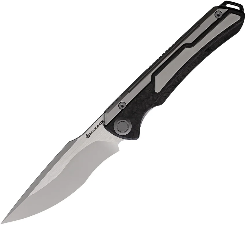 Maxace Kestrel Frame Lock Knife Carbon Fiber Big Spearhead (3.85" Satin) M06B