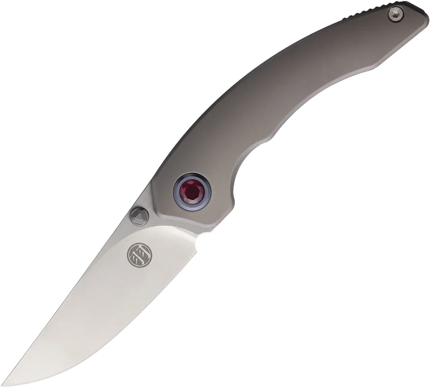 Maxace Yu Framelock Gray Titanium (3.00 Stonewash and Satin)