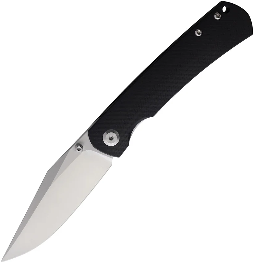 Monterey Bay Knives Old Guard Clip Point Liner Lock Knife Black (3.5" Satin)