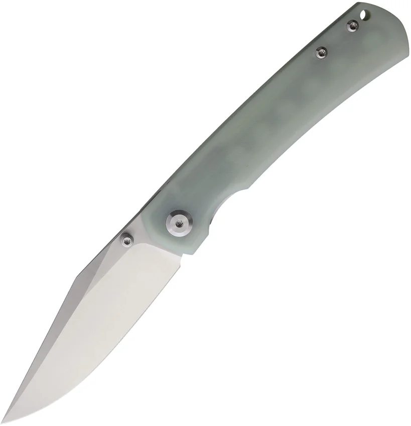 Monterey Bay Knives Old Guard Clip Point Liner Lock Knife Jade (3.5" Satin)