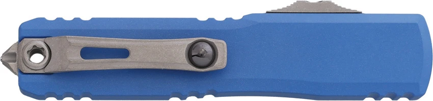 Microtech Ultratech ZBP Gen III S/E OTF Knife Blue Aluminum (3.5" Apocalyptic), Microtech Ultratech ZBP Gen III S/E OTF Knife Blue Aluminum (3.5" Apocalyptic) for Sale, Microtech Ultratech ZBP Gen III S/E OTF Knife Blue Aluminum (3.5" Apocalyptic)